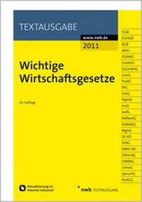 Abbildung von: Wichtige Wirtschaftsgesetze - NWB