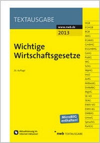 Abbildung von: Wichtige Wirtschaftsgesetze - NWB