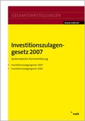 Cover: Investitionszulagengesetz 2007 - NWB