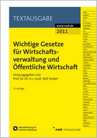 Abbildung von: Wichtige Gesetze für Wirtschaftsverwaltung und die Öffentliche Wirtschaft - NWB