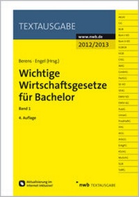 Bild vergrößern Bild: Wichtige Wirtschaftsgesetze für Bachelor Band 1 - NWB