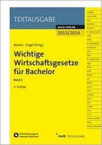 Abbildung von: Wichtige Wirtschaftsgesetze für Bachelor, Band 2 - NWB