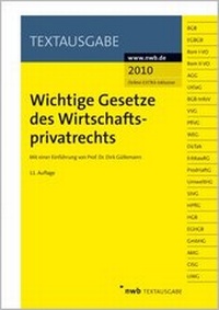 Abbildung von: Wichtige Gesetze des Wirtschaftsprivatrechts - NWB