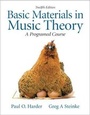 Cover: Basic Materials in Music Theory - Pearson
