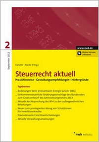 Abbildung von: Steuerrecht aktuell 2/2012 - NWB