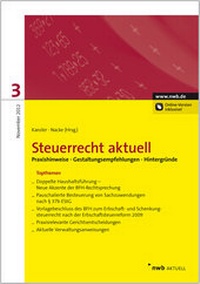 Abbildung von: Steuerrecht aktuell 3/2012 - NWB