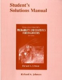 Enlarge image Cover: Student Solutions Manual for Miller & Freund's Probability and Statistics for Engineers - Pearson