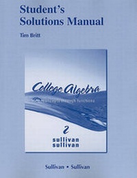 Enlarge image Cover: Student Solutions Manual for College Algebra - Pearson