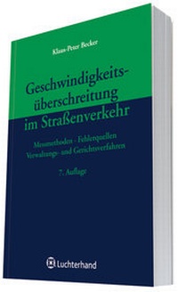 Abbildung von: Geschwindigkeitsüberschreitung im Straßenverkehr - Luchterhand