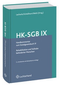 Abbildung von: HK - SGB IX Handkommentar zum Sozialgesetzbuch IX - Luchterhand