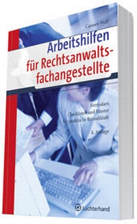 Abbildung von: Arbeitshilfen für Rechtsanwaltsfachangestellte - Luchterhand