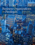 Cover: Business Organizations for Paralegals - Pearson