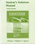 Cover: Student Solutions Manual for Calculus and Its Applications - Pearson