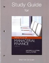 Enlarge image Cover: Study Guide for Prinicples of Managerial Finance - Pearson