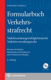 Abbildung von: Formularbuch Verkehrsstrafrecht - Luchterhand
