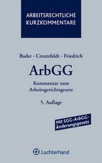 Abbildung von: ArbGG - Luchterhand