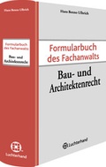 Cover: Formularbuch des Fachanwalts Bau- und Architektenrecht - Luchterhand