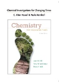 Cover: Chemical Investigations for Chemistry for Changing Times - Pearson