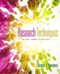 Cover: Research Techniques for the Health Sciences - Pearson