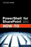 Cover: PowerShell for SharePoint 2013 How-To - Sams Publishing