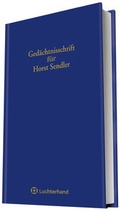 Cover: Ged&auml;chtnisschrift f&uuml;r Horst Sendler - Luchterhand