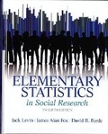 Cover: Elementary Statistics in Social Research - Pearson