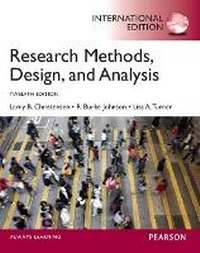 Enlarge image Cover: Research Methods, Design, and Analysis - Pearson