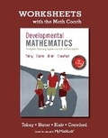 Cover: Worksheets with the Math Coach for Developmental Mathematics - Pearson