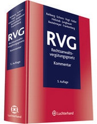 Enlarge image Cover: RVG - Rechtsanwaltsvergütungsgesetz - Luchterhand