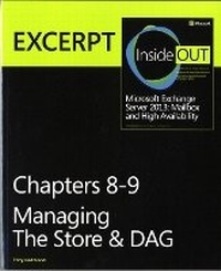 Enlarge image Cover: Managing the Store & DAG - Microsoft Press