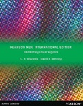 Cover: Elementary Linear Algebra - Pearson Education Limited