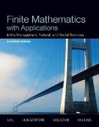 Enlarge image Cover: Finite Mathematics with Applications In the Management, Natural, and Social Sciences - Pearson