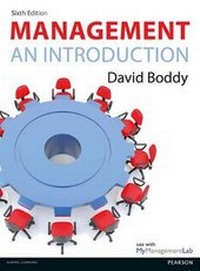 Enlarge image Cover: Management: An Introduction, by David Boddy - with MyManagementLab - Pearson Education Limited