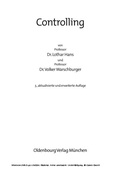Cover: Controlling - De Gruyter Oldenbourg