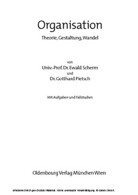 Enlarge image Cover: Organisation - De Gruyter Oldenbourg