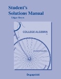 Cover: Student Solutions Manual for College Algebra - Pearson