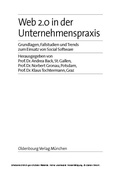 Cover: Web 2.0 in der Unternehmenspraxis - De Gruyter Oldenbourg