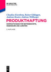 Abbildung von: Produkthaftung - De Gruyter Oldenbourg