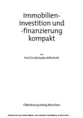 Cover: Immobilieninvestition und -finanzierung kompakt - De Gruyter Oldenbourg