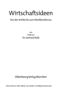 Abbildung von: Wirtschaftsideen - De Gruyter Oldenbourg