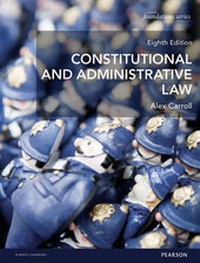 Enlarge image Cover: Constitutional and Administrative Law - Pearson Education Limited