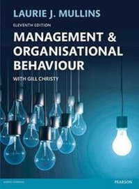 Enlarge image Cover: Management and Organisational Behaviour 11th edn - Pearson Education Limited