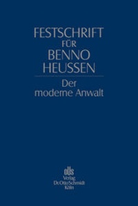 Abbildung von: Festschrift für Benno Heussen - Otto Schmidt Verlag