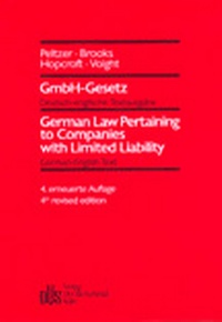 Abbildung von: GmbH-Gesetz /German Law Pertaining to Companies with Limited Liability - Otto Schmidt Verlag