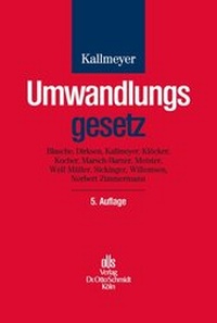 Abbildung von: Umwandlungsgesetz - Otto Schmidt Verlag