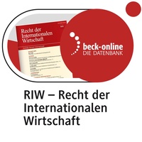 Abbildung von: beck-online. RIW - Recht der Internationalen Wirtschaft - C.H.BECK