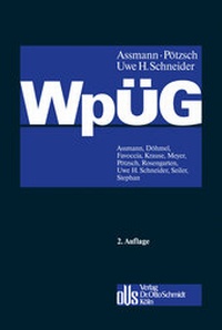 Abbildung von: Wertpapiererwerbs- und Übernahmegesetz: WpÜG - Otto Schmidt Verlag