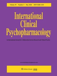 Abbildung von: International Clinical Psychopharmacology - Lippincott