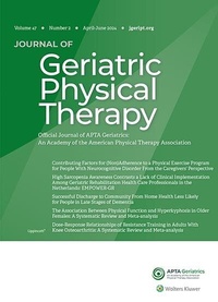 Abbildung von: Journal of Geriatric Physical Therapy - Lippincott