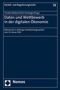 Abbildung von: Daten und Wettbewerb in der digitalen Ökonomie - Nomos